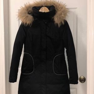 Soia & Kyo Down Coat with Asiatic Raccoon Fur